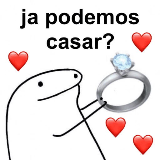 Figurinha: Ja podemos casar?
