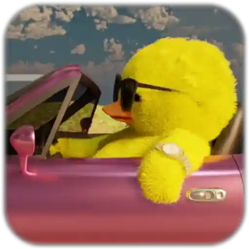 Figurinha: Pato Estiloso Dirigindo