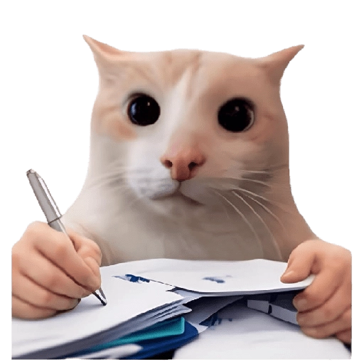 Figurinha: Gato Escrevendo