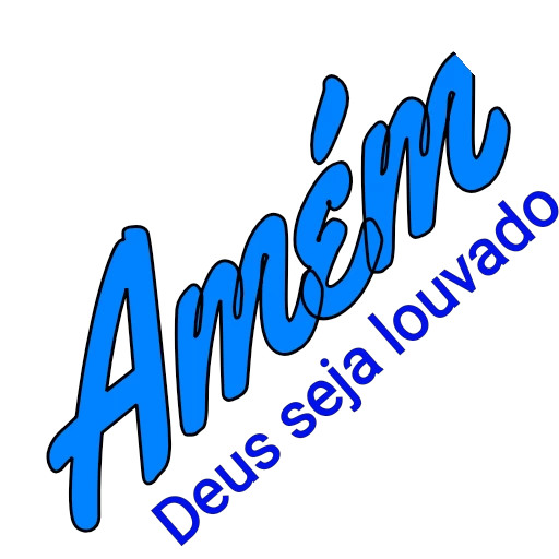 Figurinha: Amém Deus seja louvado