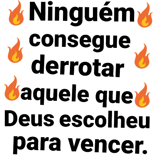 Figurinha: Deus escolheu para vencer