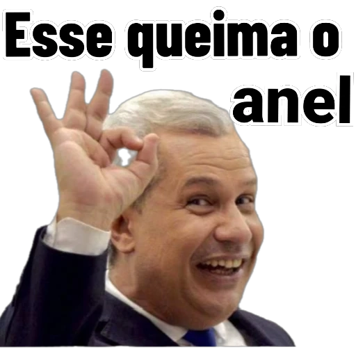 Figurinha: Esse queima o anel