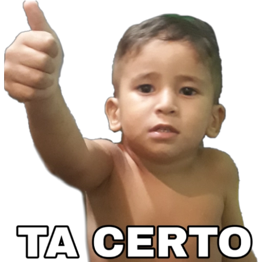 Figurinha: Garoto diz TA CERTO