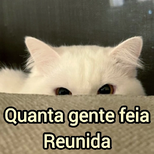 Figurinha: Gato Julgando Reunião