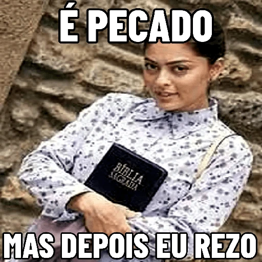 Figurinha: É pecado, mas depois eu rezo