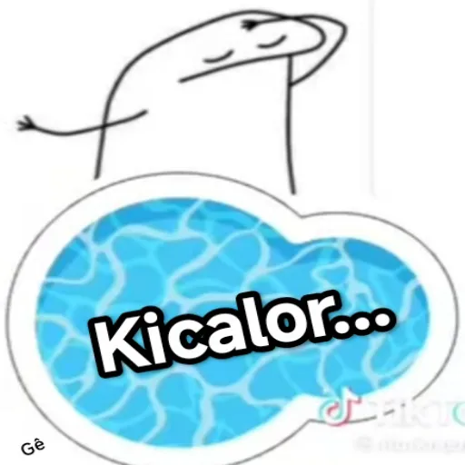 Figurinha: Flork na piscina