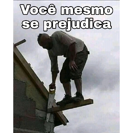 Figurinha: Você mesmo se prejudica