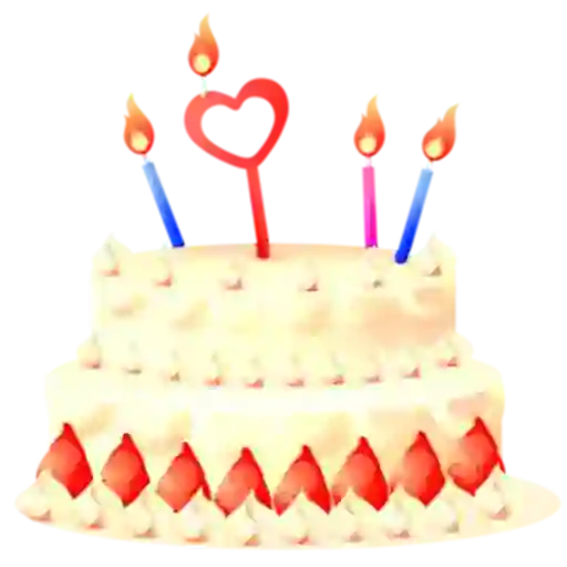 Figurinha: Bolo de aniversário com velas