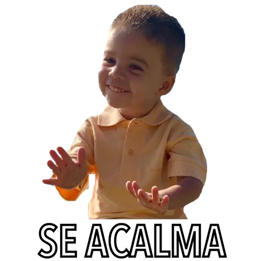 Figurinha: Menino Pedindo Calma