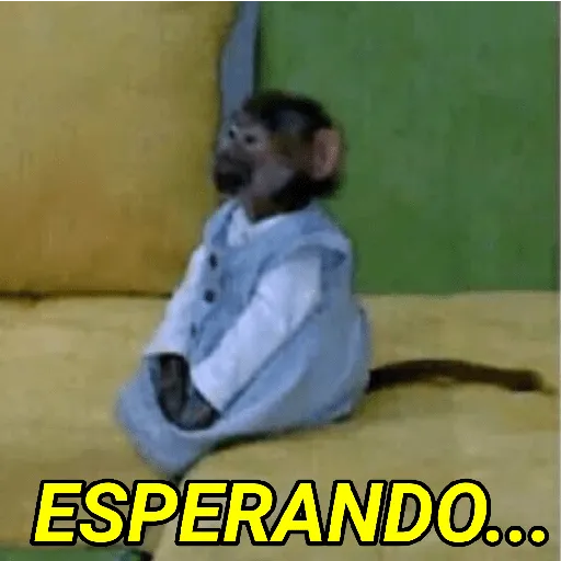 Figurinha: Macaquinho esperando