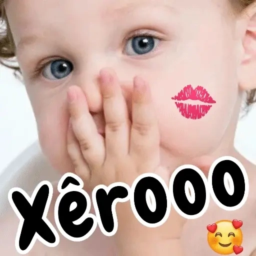 Figurinha: Bebê mandando beijo