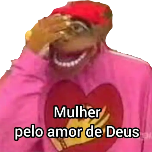 Figurinha: Mulher pelo amor de Deus