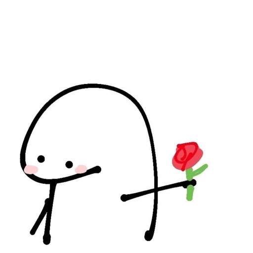 Figurinha: Flork te oferece uma rosa