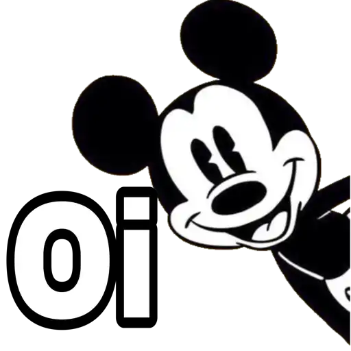 Figurinha: Mickey Mouse dizendo Oi