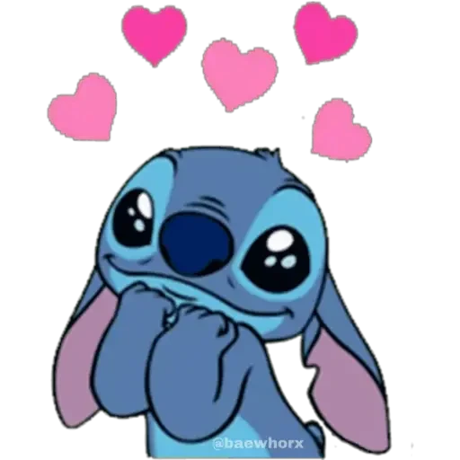 Figurinha: Stitch apaixonado