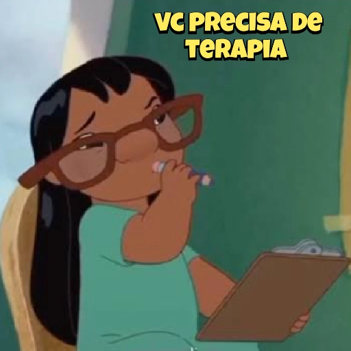Figurinha: Lilo precisa de terapia