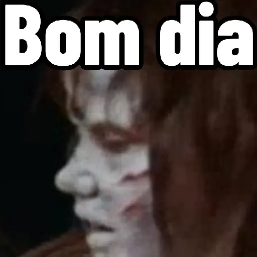 Figurinha: Bom dia assustador