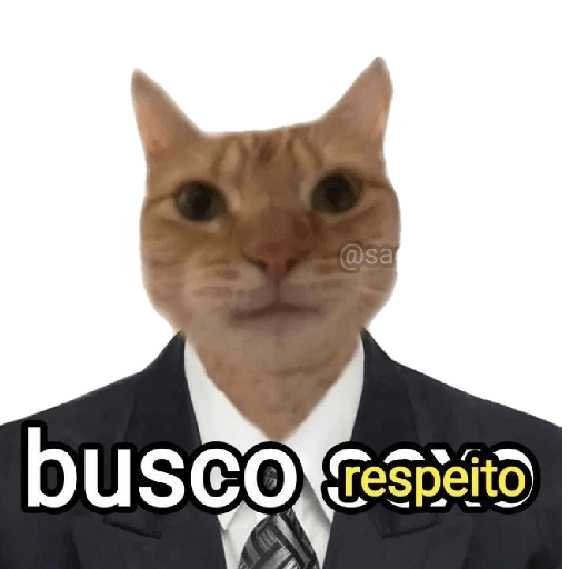 Figurinha: Gato busca respeito