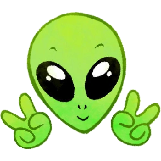 Figurinha: Alien Paz e Amor