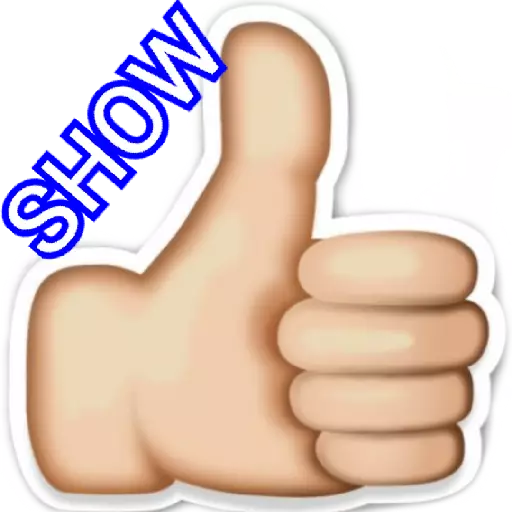 Figurinha: Sticker de joinha SHOW