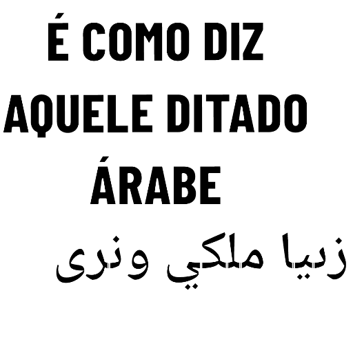 Figurinha: Ditado Árabe "Zia Maliki"