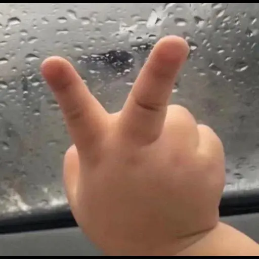Figurinha: Mãozinha Fazendo Sinal de Paz