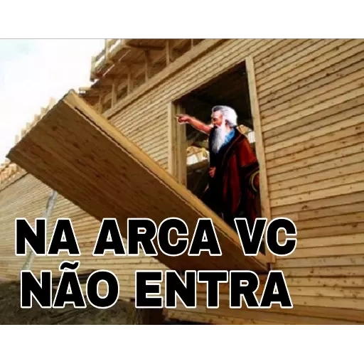 Figurinha: Noé negando entrada na arca