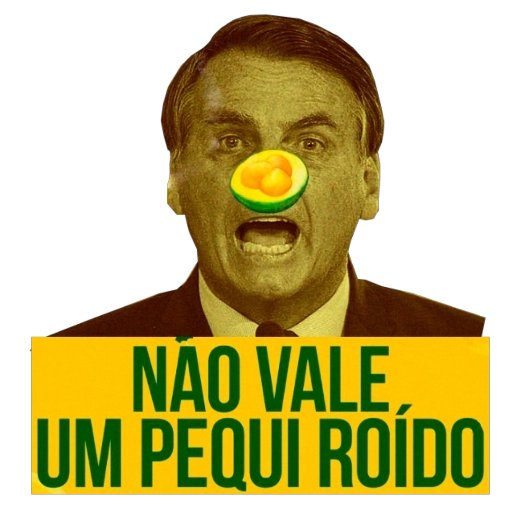 Figurinha: Bolsonaro com nariz de pequi
