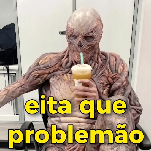 Figurinha: Vecna bebendo um milkshake