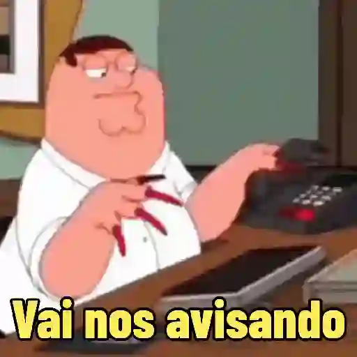 Figurinha: Peter Griffin manda recado