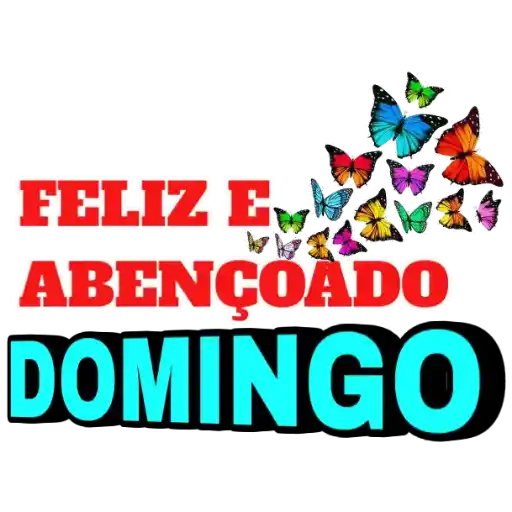 Figurinha: Feliz e abençoado domingo