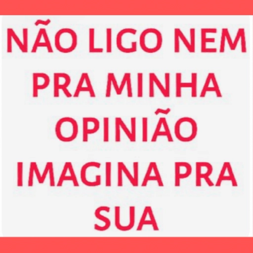 Figurinha: Nao ligo pra minha opiniao