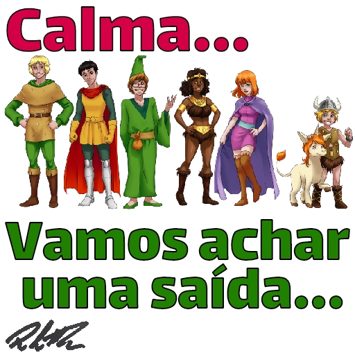Sticker: Calm, let's find a way out