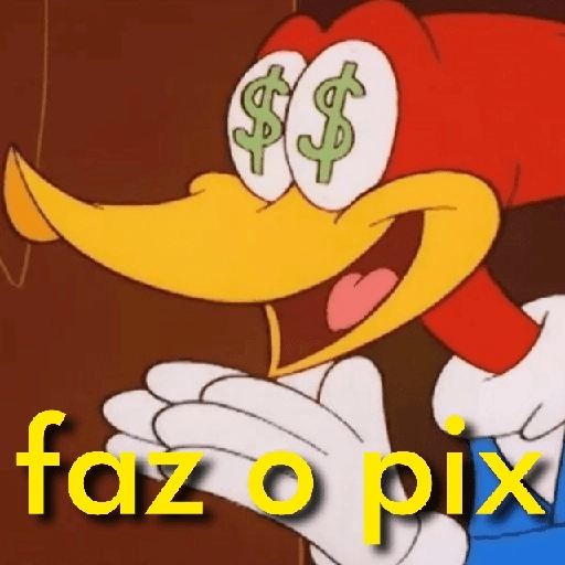 Figurinha: Pica Pau faz o PIX