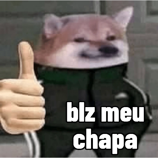 Figurinha: Cachorro "Blz meu chapa"
