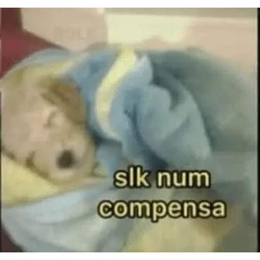 Figurinha: Bebê bocejando 'slk num compensa'