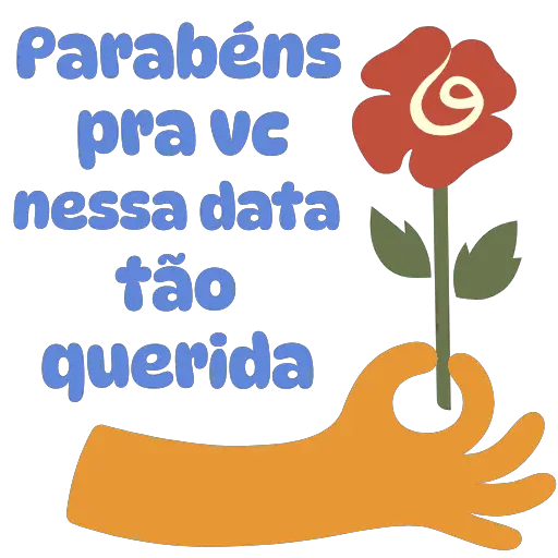 Figurinha: Parabéns nesta data querida