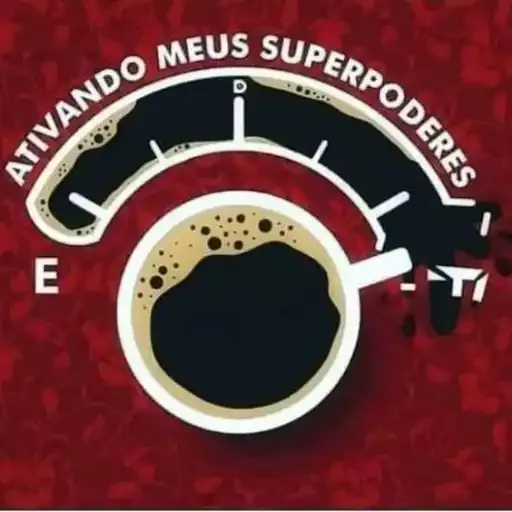Figurinha: Café para ativar superpoderes