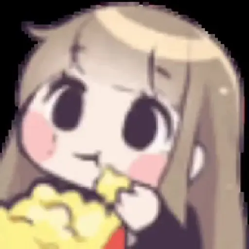 Figurinha: Comendo Pipoca Animada
