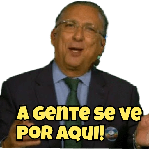 Figurinha: Galvão Bueno A gente se vê por aqui