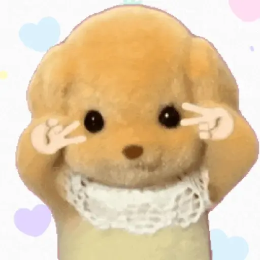 Sticker: Perrito tierno haciendo paz