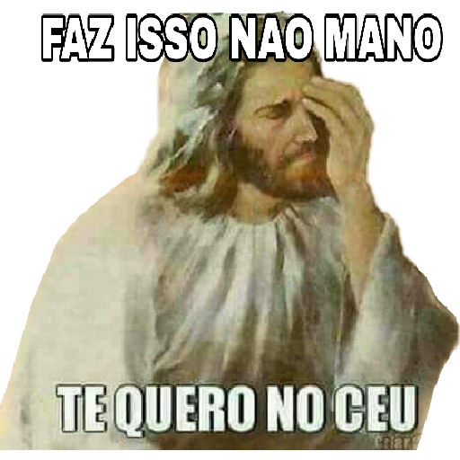 Figurinha: Jesus: Faz isso não mano