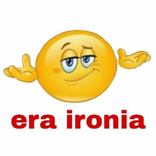 Figurinha: era ironia