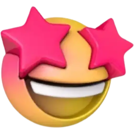 Figurinha: Emoji com estrelas nos olhos