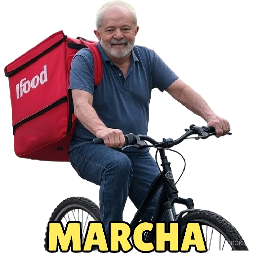 Figurinha: Lula entregador do iFood