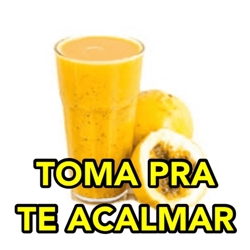 Figurinha: Suco de maracujá pra acalmar