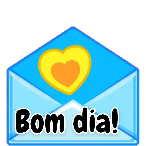 Figurinha: Bom dia com coracao