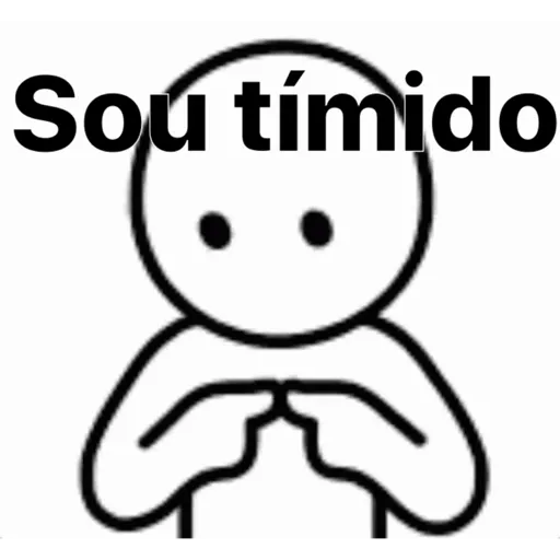 Figurinha: Sou tímido