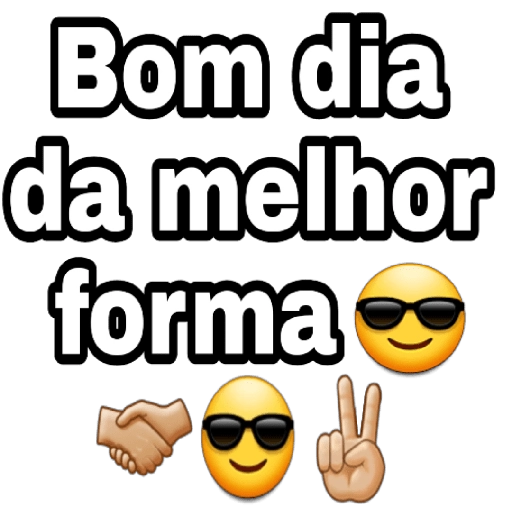 Figurinha: Bom dia da melhor forma