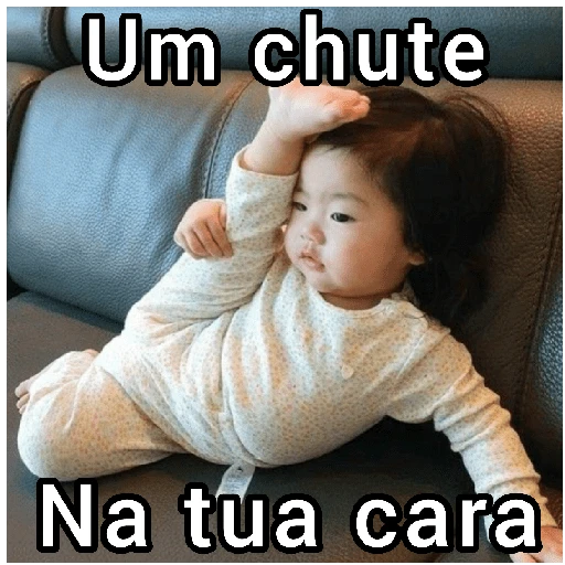 Figurinha: Chute na tua cara